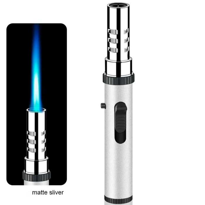 Metal torch gas lighter - windproof - adjustable flameLighters