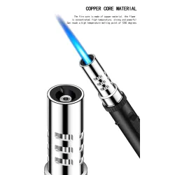 Metal torch gas lighter - windproof - adjustable flameLighters