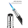 Metal torch gas lighter - windproof - adjustable flameLighters
