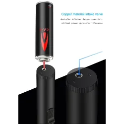 Metal torch gas lighter - windproof - adjustable flameLighters