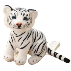 Hvid tiger - plys legetøj