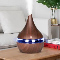 Ultraljudsluftfuktare - diffusor för eteriska oljor - LED - USB - 300ml