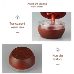 Ultralydsluftfugter - diffuser for æteriske olier - LED - USB - 300ml