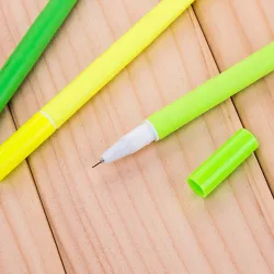 Silikonegrønt græs - kuglepen - 12 stk