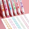 Roller pen - art maker highlighter - with patterns - stars - wave - clouds - hearts - 6 piecesPens & Pencils