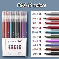 Farverige kunstneriske penne - highlightere - 10 stk