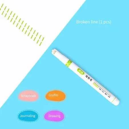 Caneta artística - marcador de linhas curvas - caneta roller com padrões - 1 peça