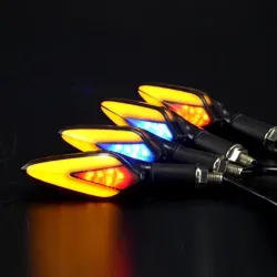 Lampada indicatori di direzione per moto - luci a LED scorrevoli - universale - impermeabile - LED 12V - 2 pezzi