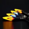 Lampada indicatori di direzione per moto - luci a LED scorrevoli - universale - impermeabile - LED 12V - 2 pezzi