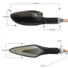 Lampe de clignotants moto - lumières LED fluides - universelle - étanche - LED 12V - 2 pièces