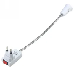 Douille flexible - adaptateur d'extension - douille avec interrupteur marche / arrêt - E27