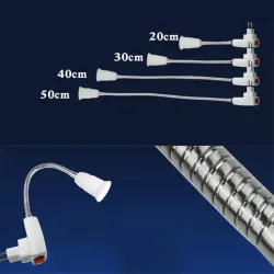 Douille flexible - adaptateur d'extension - douille avec interrupteur marche / arrêt - E27