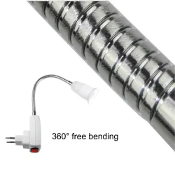 Douille flexible - adaptateur d'extension - douille avec interrupteur marche / arrêt - E27