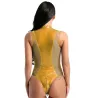 Sexy bodysuit i skinn - med glidelås