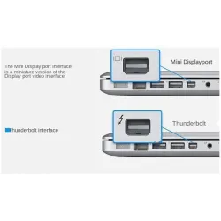 Mini Displayport til HDMI - adapter - 3 i 1 Thunderbolt - omformer