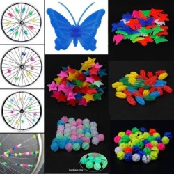 Sykkeleiker hjul dekorative perler - sommerfugler - fisk - stjerner - 26 / 36 stykker