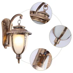 Retro utendørs vegglampe - vanntett