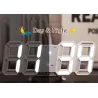 Modern 3D digital wall clock - LED - USB - with alarm functionClocks