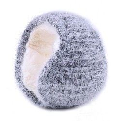 Protetores de ouvido quentes de inverno - dobráveis - lã tricotada / pelúcia