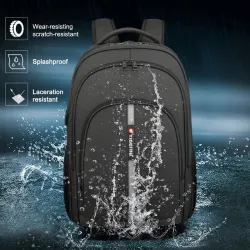 Wodoodporny plecak - torba na laptopa 15,6 cala - zabezpieczenie przed kradzieżą - port USB - duża pojemnośćPlecaki