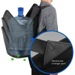 Vanntett ryggsekk - 15,6 tommers bærbar bag - anti-tyveri - USB-port - stor kapasitet
