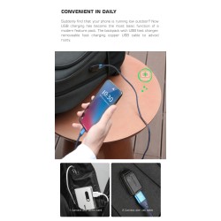 Wasserdichter Rucksack - 15,6-Zoll-Laptoptasche - Diebstahlschutz - USB-Anschluss - Großes Fassungsvermögen