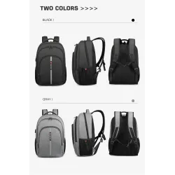 Vanntett ryggsekk - 15,6 tommers bærbar bag - anti-tyveri - USB-port - stor kapasitet