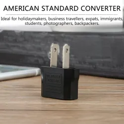 EU til USA omformer - adapter - rund til flat - reiseplugg - US plugg