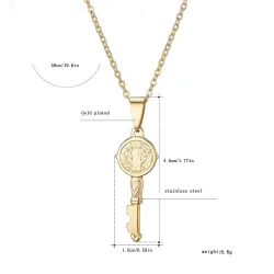 CollarCollar con colgante de llave - patrón de cruz / infinito
