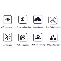 CCTV-turvakamera - yönäkö - ulkona - WiFi - 2MP - PTZ - HD - 1080P