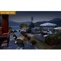 Caméra CCTV de sécurité - vision nocturne - extérieur - WiFi - 2MP - PTZ - HD - 1080P
