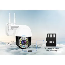 Sikkerhet CCTV-kamera - nattsyn - utendørs - WiFi - 2MP - PTZ - HD - 1080P