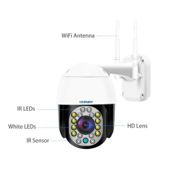 Security CCTV camera - night vision - outdoor - WiFi - 2MP - PTZ - HD - 1080PSecurity cameras