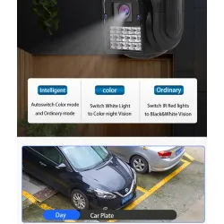 Telecamera CCTV di sicurezza - rilevamento umano - rilevamento automatico - visione notturna HD - impermeabile - 1080P - 2MP - P