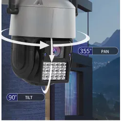 Caméra CCTV de sécurité - détection humaine - suivi automatique - vision nocturne HD - étanche - 1080P - 2MP - PTZ - WiFi