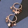 Petites créoles - avec étoiles suspendues