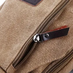 Mochila de lona masculina - bolsa de ombro / tiracolo