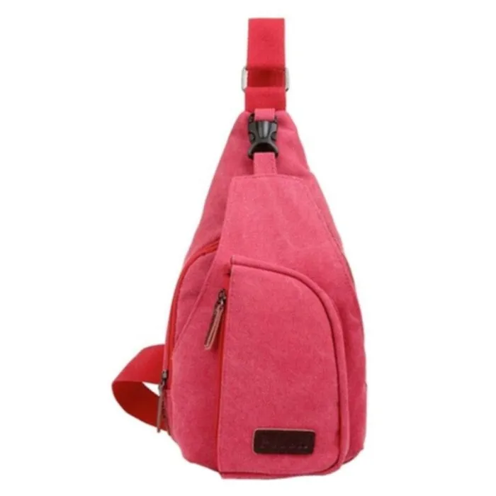 Herrryggsäck i canvas - axel-/crossbodyväska