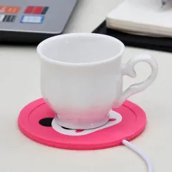 Siliconen kopjesverwarmer - thee / koffie / melkverwarmer - USB - 5VKopjesverwarmers