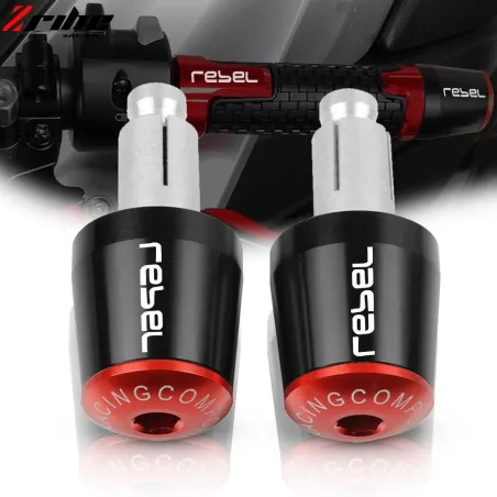 Embouts de guidon moto - bouchons - aluminium - 22mm - 2 pièces