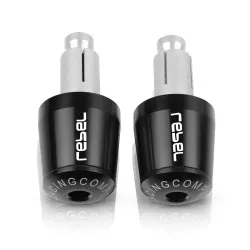 Embouts de guidon moto - bouchons - aluminium - 22mm - 2 pièces