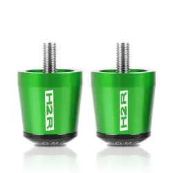 Motorsykkelstyreender - balanserte plugger - aluminium - 22mm - 2 stk