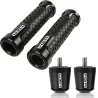Guidon moto / embouts - bouchons aluminium - 22 mm - set