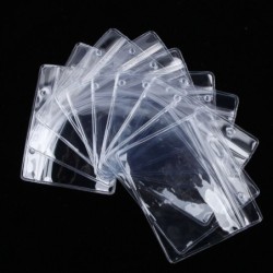 Genomskinlig plast ID-kort / märkeshållare - horisontell - 10 st