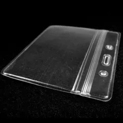 Transparent plastic ID card / badge holder - horizontal - 10 piecesAccess Control Cards