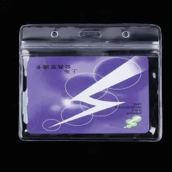 Transparent plastic ID card / badge holder - horizontal - 10 piecesAccess Control Cards
