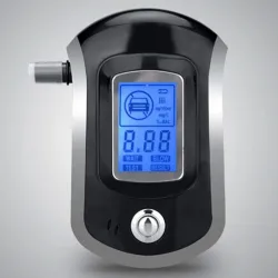 Éthylomètre numérique professionnel - testeur d'alcoolémie - LCD - avec 5 embouts buccaux
