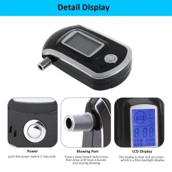 Professional digital breathalyzer - breath alcohol tester - LCD - with 5 mouthpiecesMeasurement