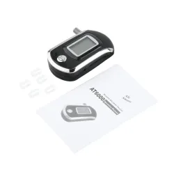 Profesjonell digital alkometer - alkoholtester - LCD - med 5 munnstykker