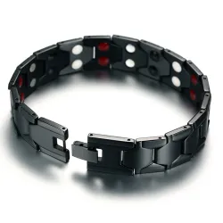 Bracciale per magnetoterapia - dimagrante / energetico - 4000 Gauss - acciaio inossidabile